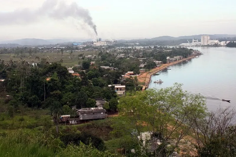 Aerial view of Vitória do Jari.